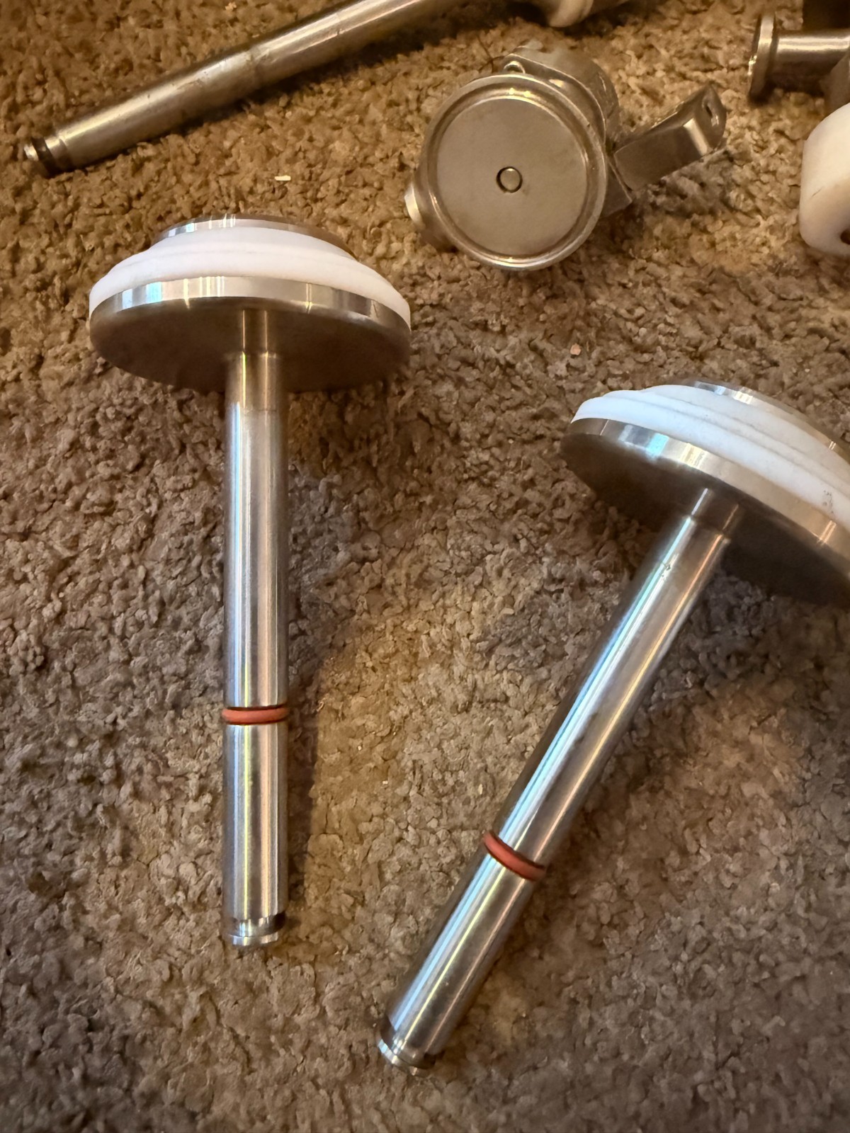NEW LOT of Waukesha Valve Stainless Stems 3″ 2-1/8″ 54mm W63 W64 Tef-Flow Clamps