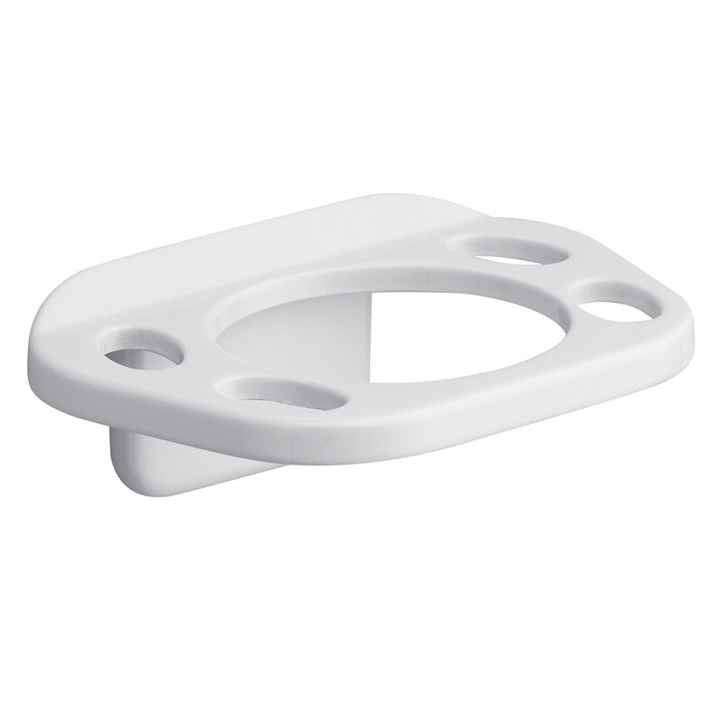 OakBrook 297-100607OB White Die Cast Zinc Wall Mounted Toothbrush Holder