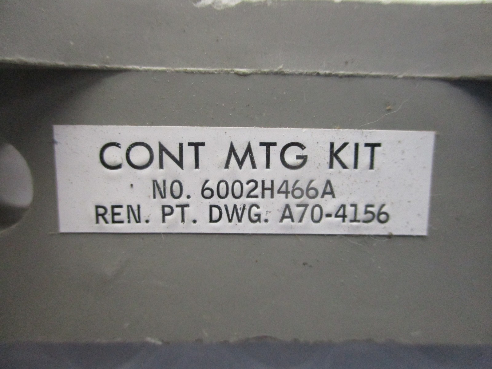 INDUSTRIAL SPARE 6002H466A CONT MTG KIT NSNP