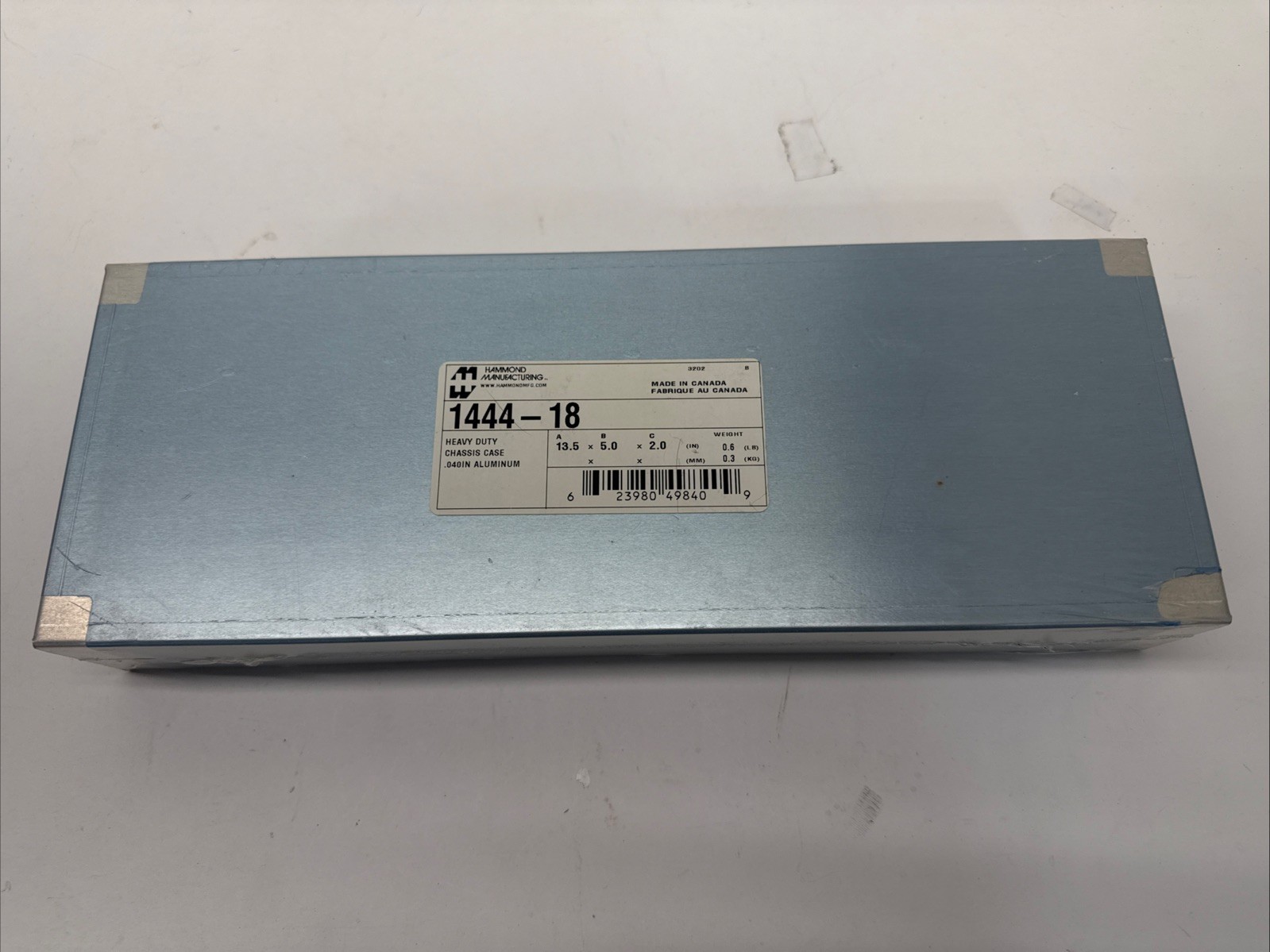 HAMMOND MANUFACTURING 1444-18 ALUMINUM PROJECT BOX BRAND NEW 13.5” X 5” X 2”