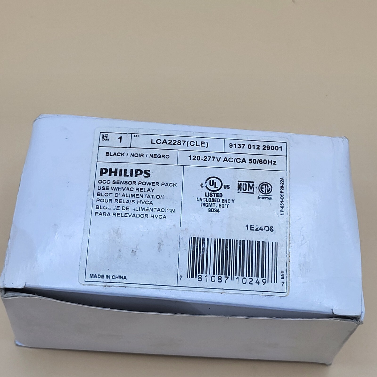 Philips LCA2287 Occupancy Sensor Power Pack w HVCA Relay 120/277 V 50/60 Hz