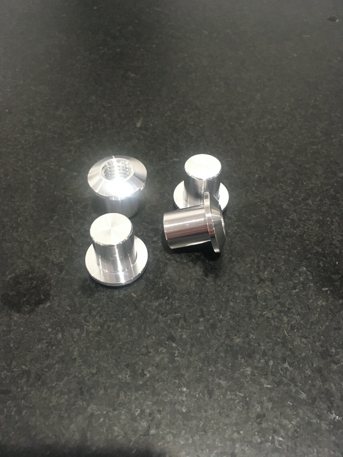 Threaded Weld On Bung Insert Aluminum 1/2-13 Blind Hole 6061 Flanged