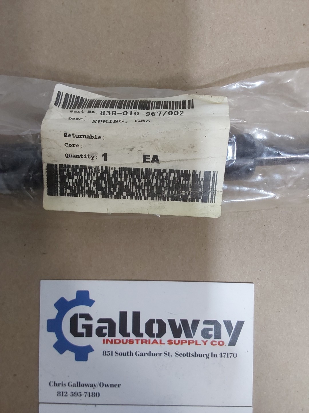 838-010-967/002 Gas Spring Kit For Raymond