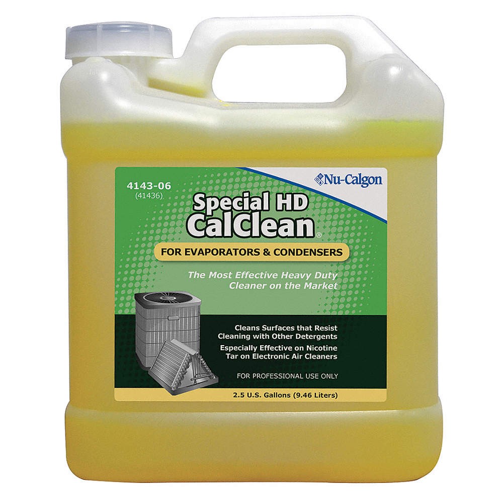 NU-CALGON 4143-06 Coil Cleaner, 2.5 gal, Jug, Yellow 20LP91