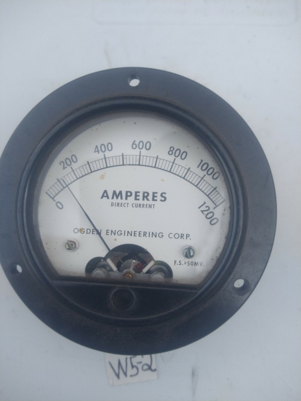 OGDEN DC PANEL AMPER METER 0-1200 DC