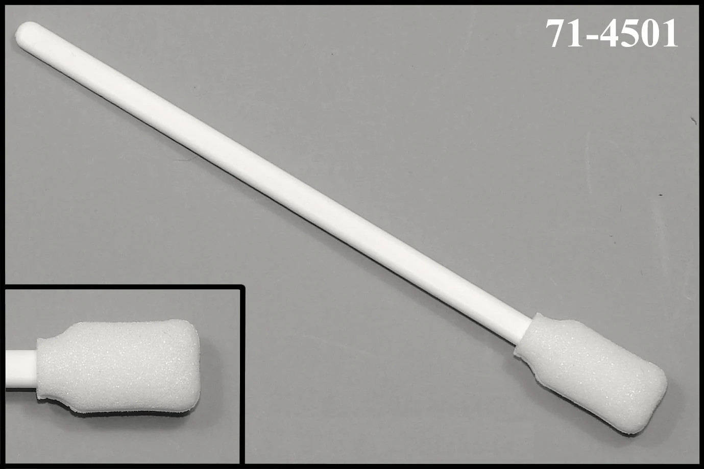 (Bag of 500 Swabs) 71-4501: 5.063” Overall Length Foam Swab with Narrow