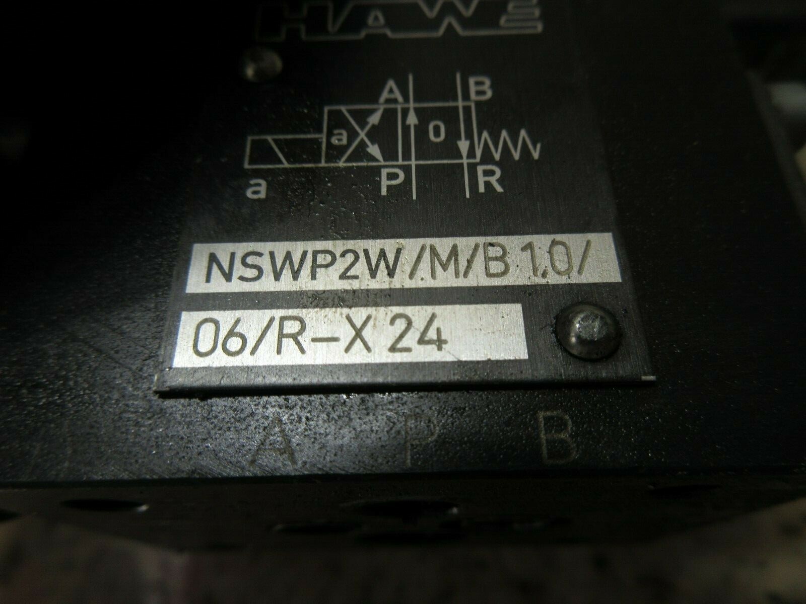 HAWE VALVE DMG 42 CNC LATHE NSWP2W/M/B,10/06/R-X24 EACH 1