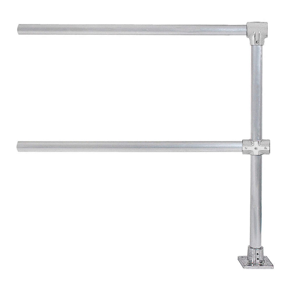 HOLLAENDER 50340 Handrail Extension,96 in.,Aluminum Mil 39K864
