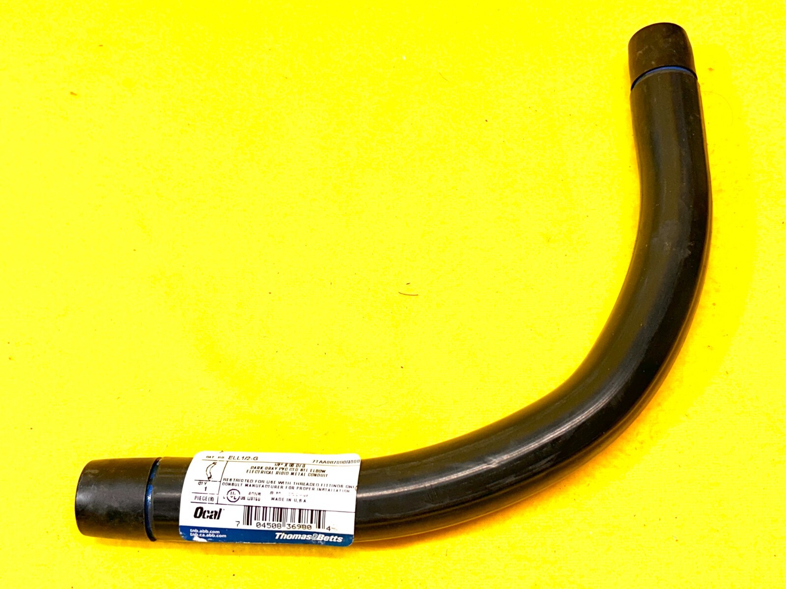 THOMAS & BETTS ELL1/2-G 1/2″ OCAL (R) 90 ELBOW COLOR GRAY RIGID STEEL PVC CTD