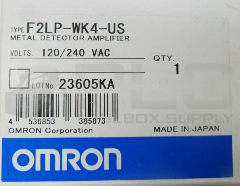 NEW OMRON F2LP-WK4-US METAL DETECTOR AMPLIFIER 120-240VAC120-240VAC 50/60HZ
