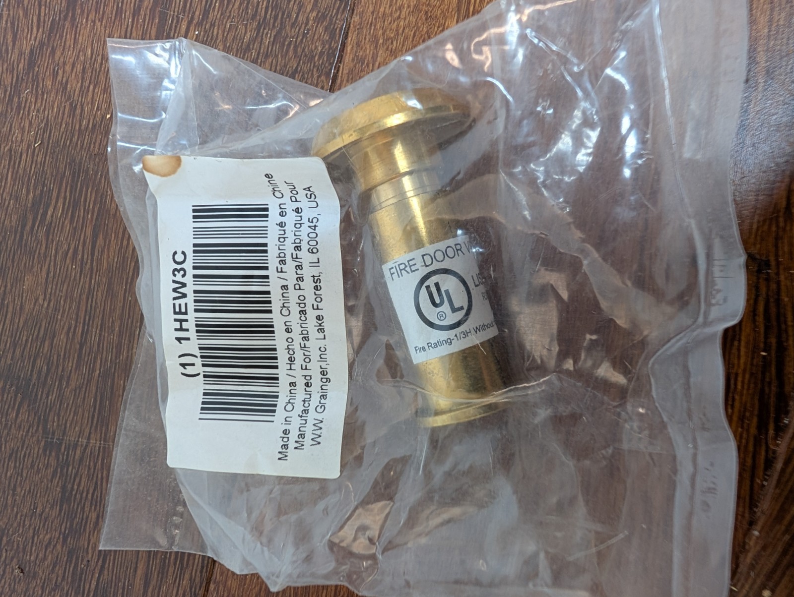 Grainger 1HEW3C Brass Door Viewer