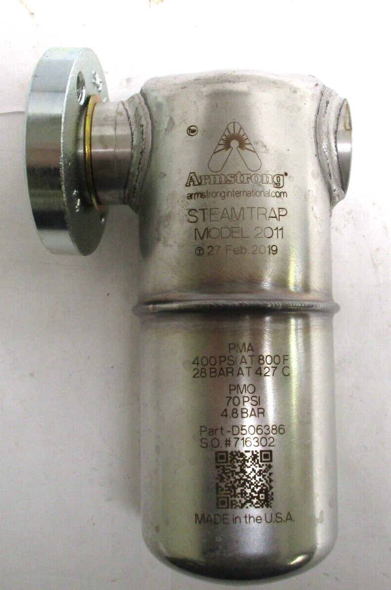 ARMSTRONG , SST STEAM TRAP , D506386 , MODEL: 2011, PMA 400 @ 800 F, MOP- 70 PSI