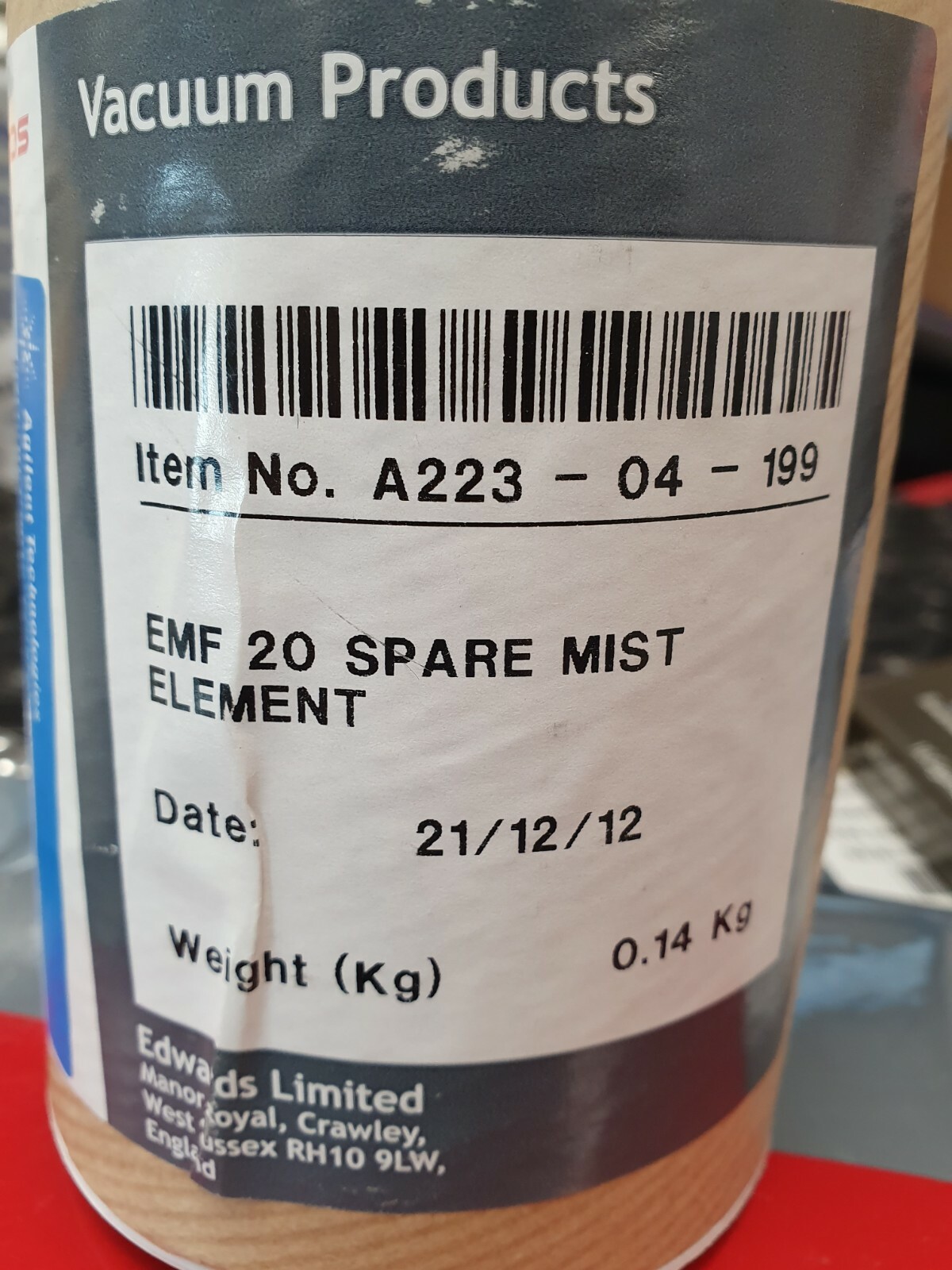 Edwards EMF 20 Spare Mist Element — A223-04-199