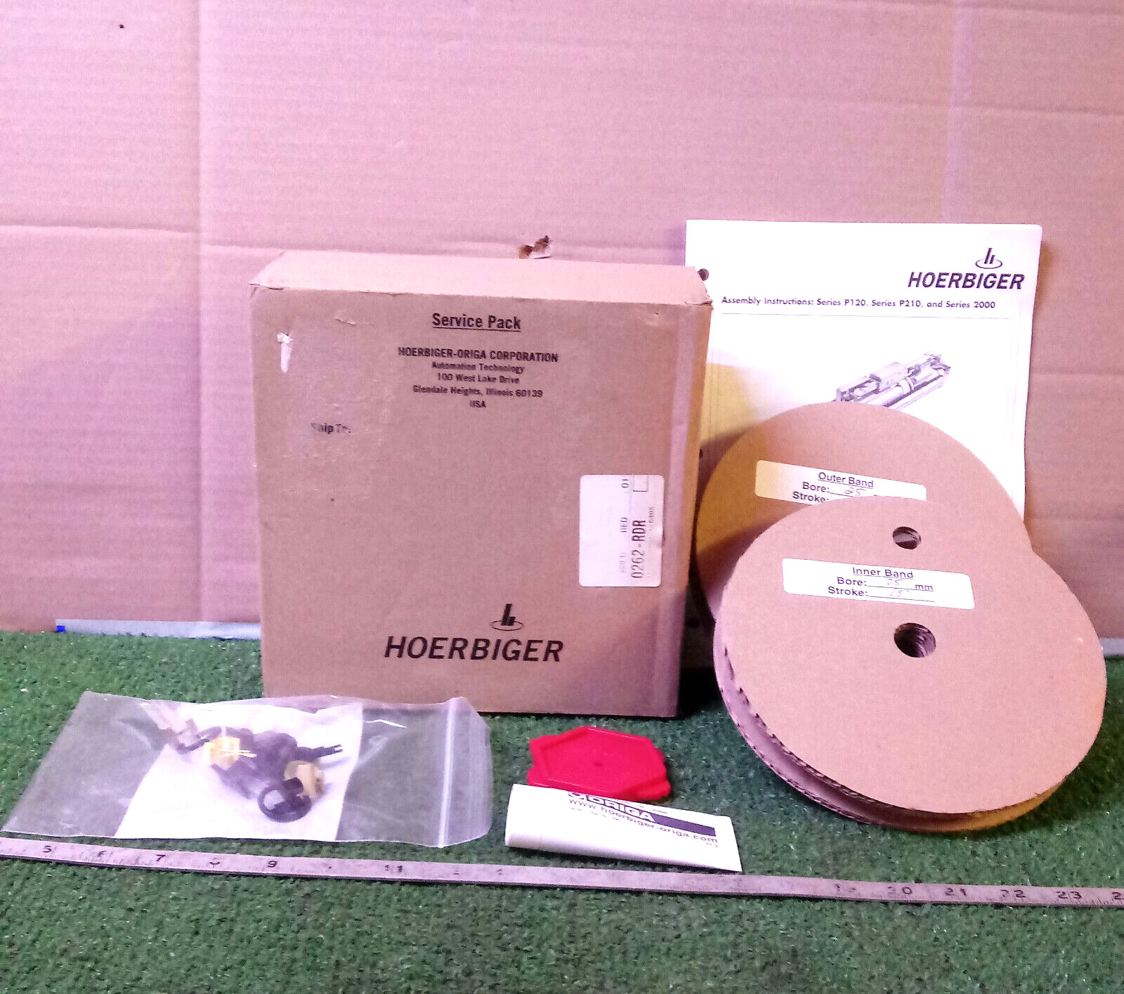 1 NEW HOERBIGER SP25RB-1 ORIGA SERVICE PACK 25mm BORE 18″ STROKE NIB