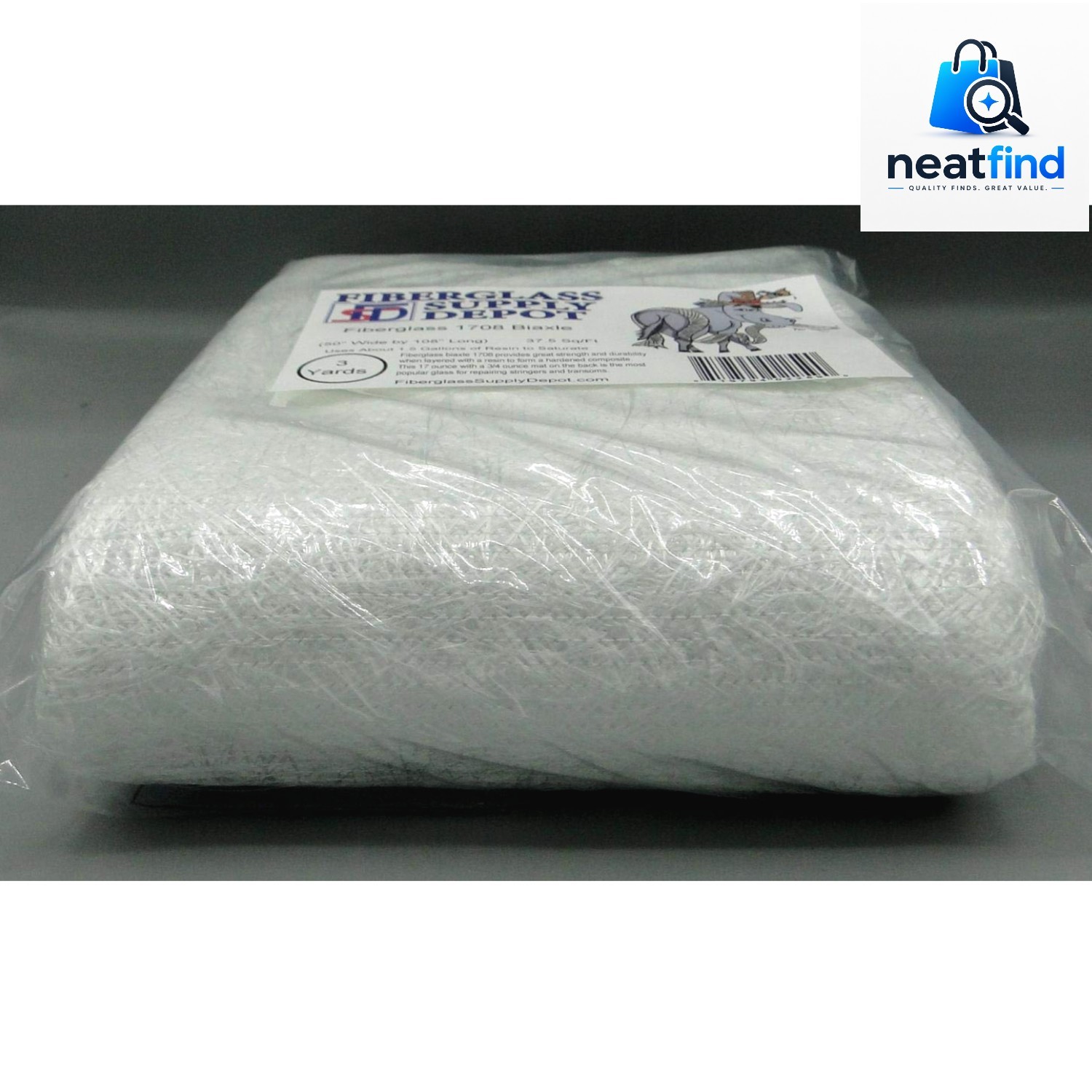 1708 Fiberglass 45/45 DBM Biaxial 50″ Inch Wide – 9 FEET Long – 3 Yards