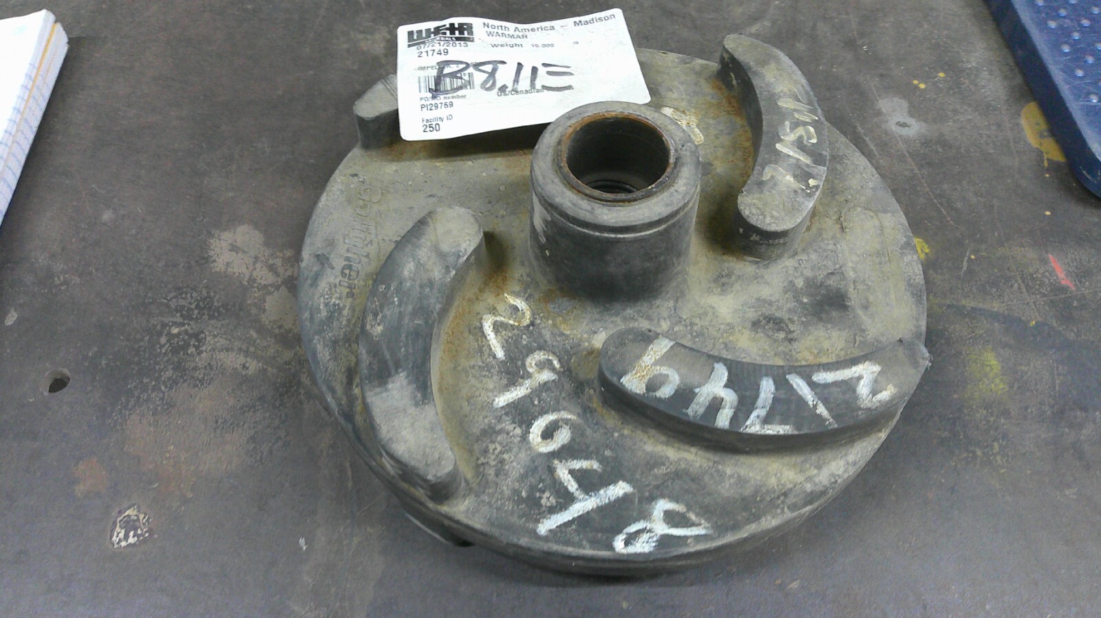 Weir Warman Impeller 21749 2″ – 5000