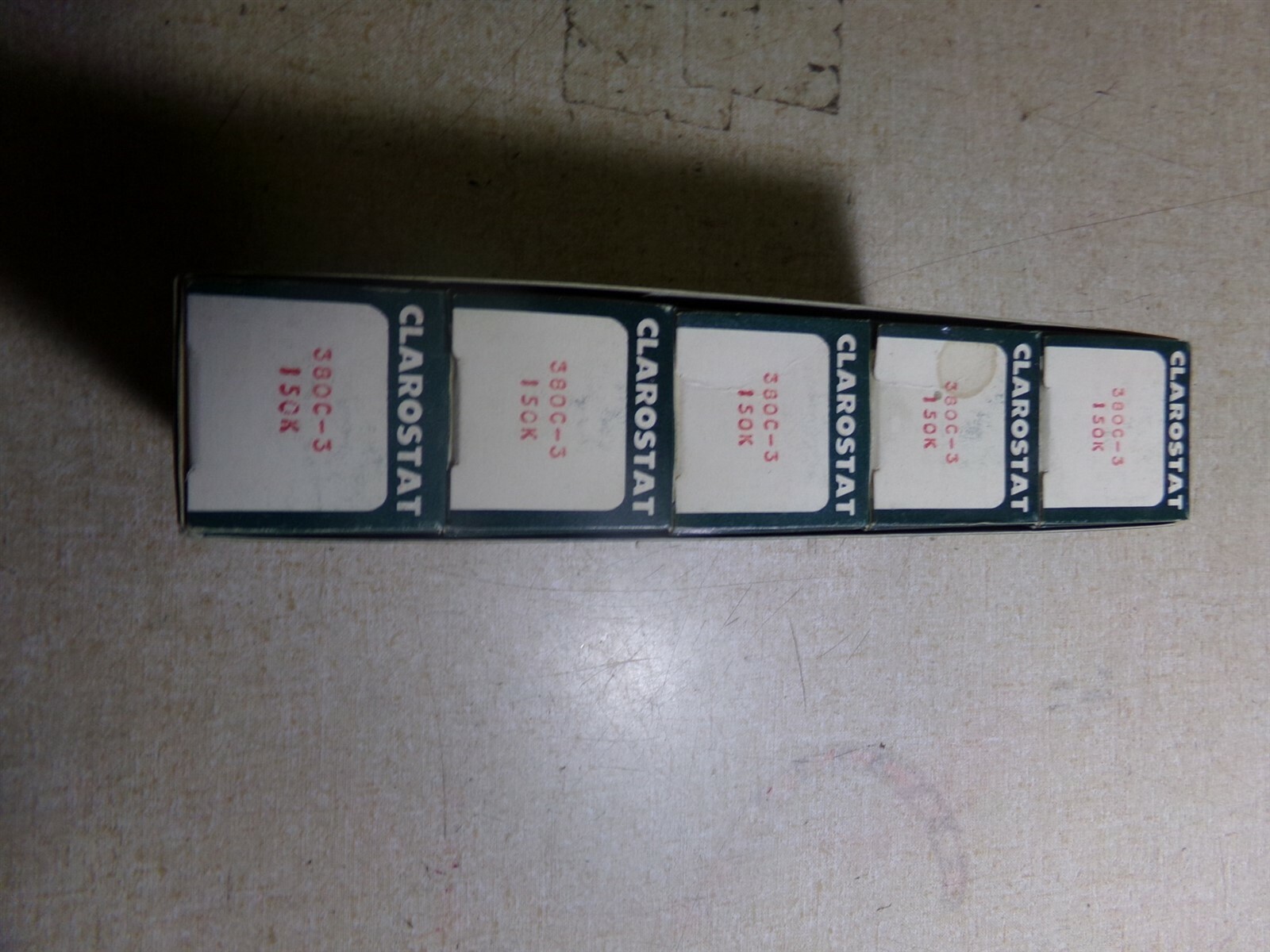 NEW Clarostat 380C-3 150K Potentiometer, Box of 5 *FREE SHIPPING*