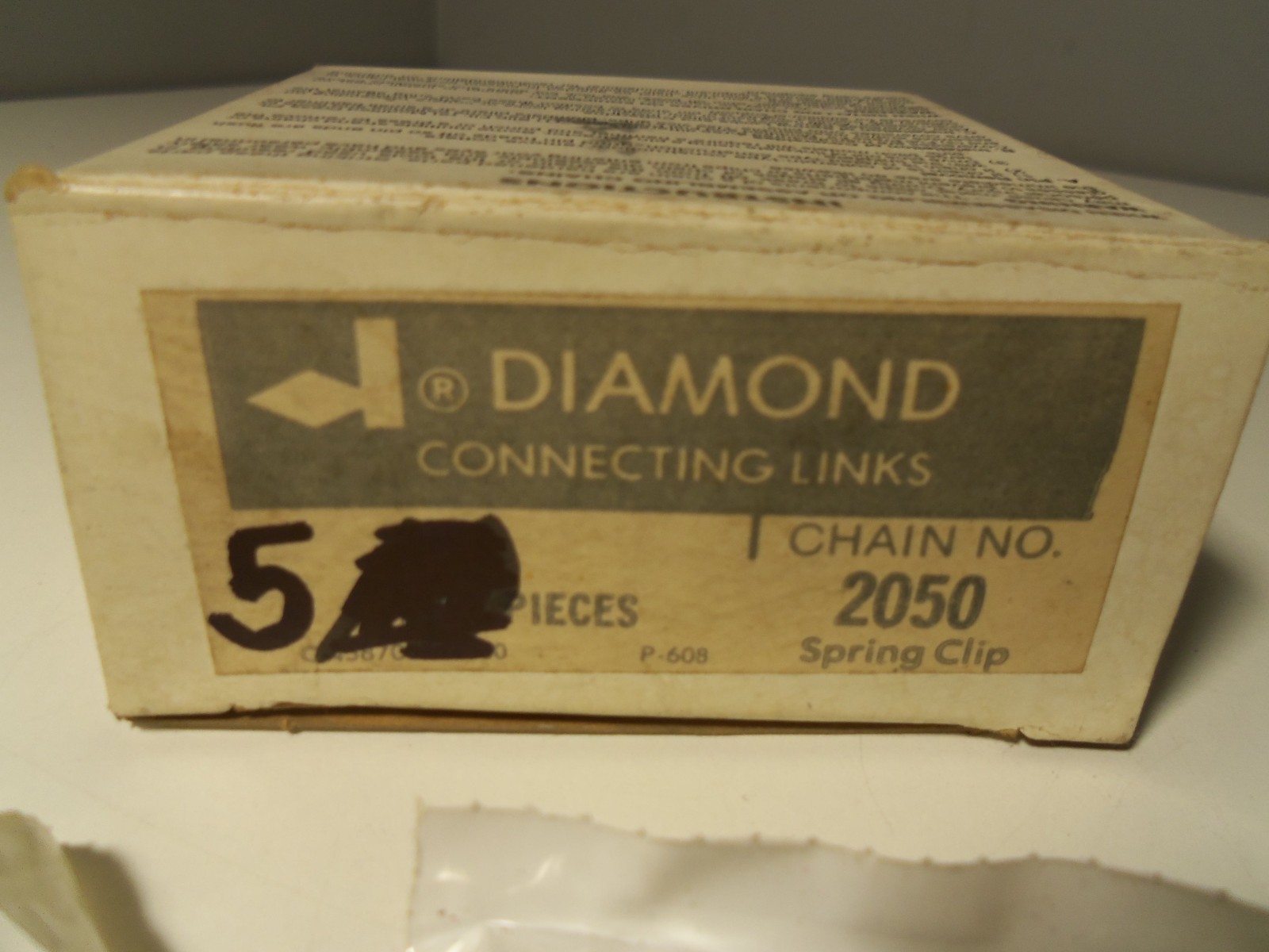 LOT OF 5 NEW DIAMOND C-4587050CL-00-P SPRING CLIP CONNECTING LINK NO. 2050