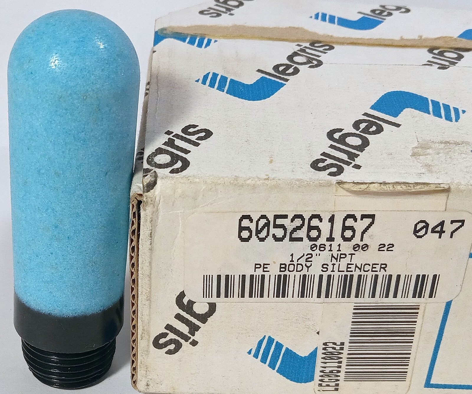 1 NEW LEGRIS 0611 00 22 1/2″ NPT PE BODY SILENCER NNB ***MAKE OFFER***