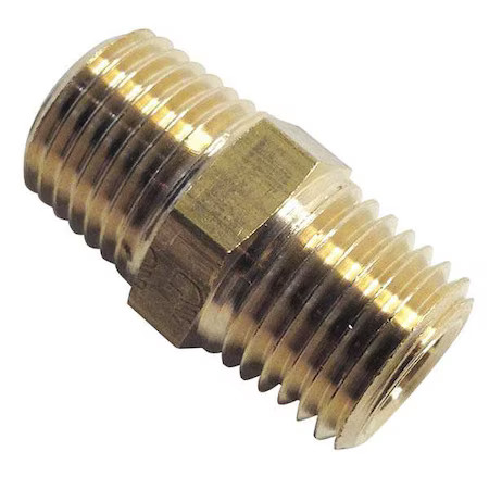 Legris 0121 10 10 Adapter Brass Adapter, 1/8 In Male Bspt X 1/8 In Male Bspt
