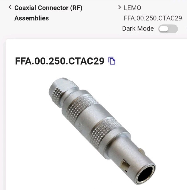 Set Of 3 LEMO FFA.00.250.CTAC29 Male Connector Plug, New In Package