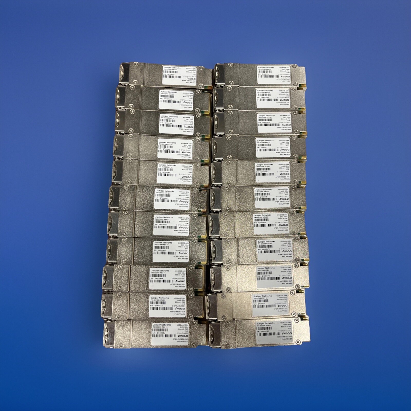 LOT 22x Juniper 740-032986 Avago AFBR-79E4Z-D-JU1 40GBASE-SR4