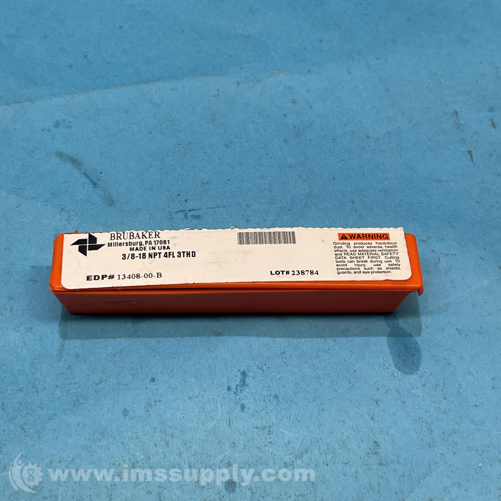 Brubaker Tool 13408-00-B Stainless Steel 3/8-18 NPT 4FL 3 THD Tap FNFP