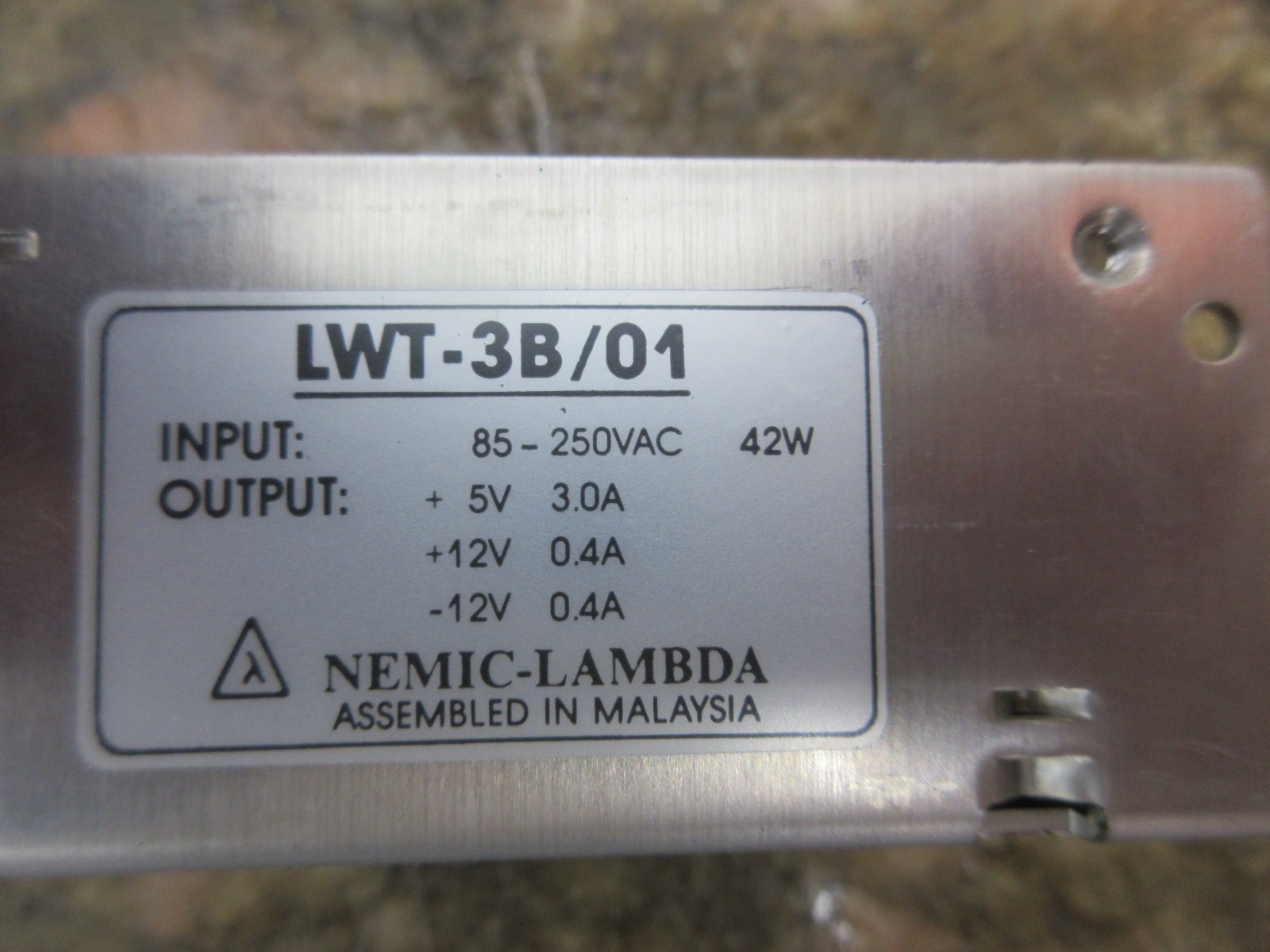 NEMIC LAMBDA POWER SUPPLY LWT-3B/01 42W WARRANTY