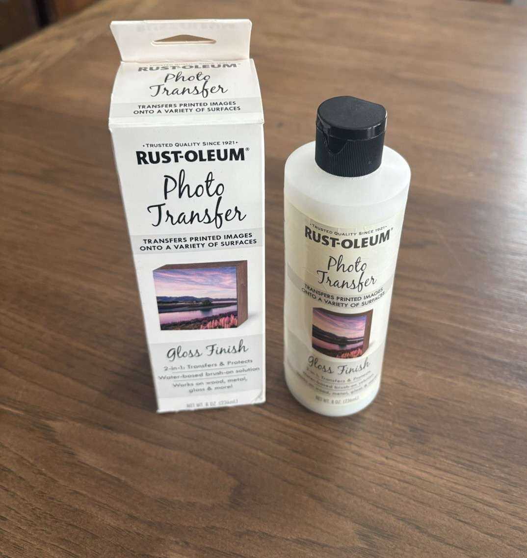 Rust-oleum Photo Transfer (Gloss Finish) 8 oz. Bottle NEW in Original Box
