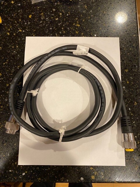 Turck Process/Cold Rated 5 pin extension cordset 2M P-RSV RKV 562-2176LX-2M
