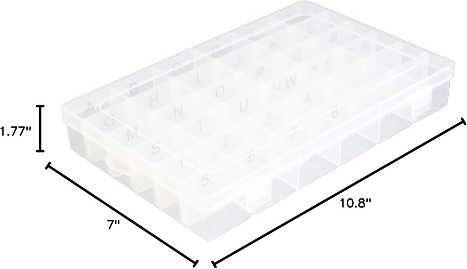 Plastic Organizer Container Box Letter Storage Case LETTER LABELS PRE APPLIED