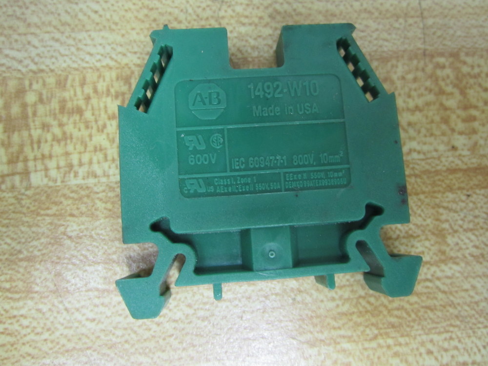 Allen Bradley 1492-W10 Block 1492W10 Green 1492-W10G (Pack of 13)