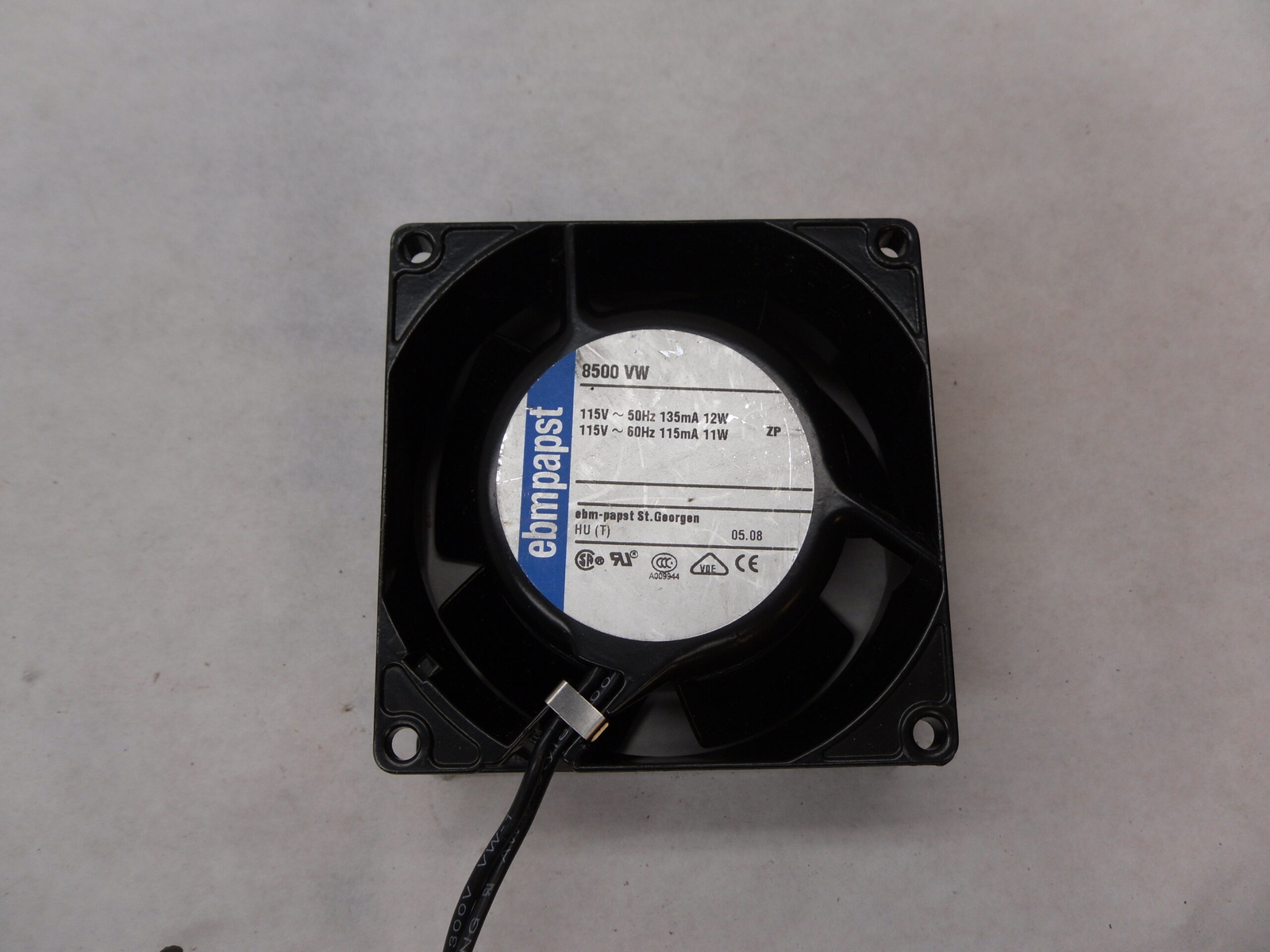 EBMPAPST 8500VW COOLING FAN 115V 50/60HZ 12W