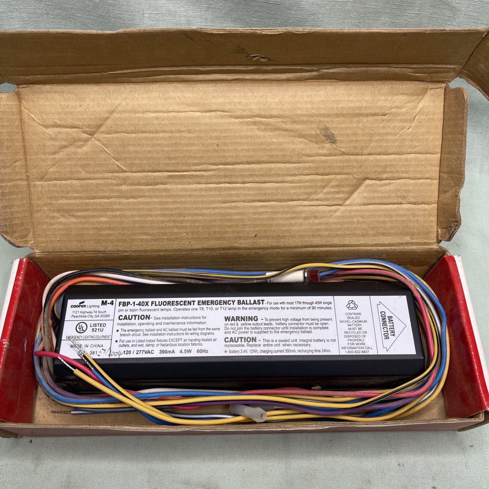 Sure-Lites FBP140X Fluorescent Emergency Battery Pack Nickel Cadmium NOS