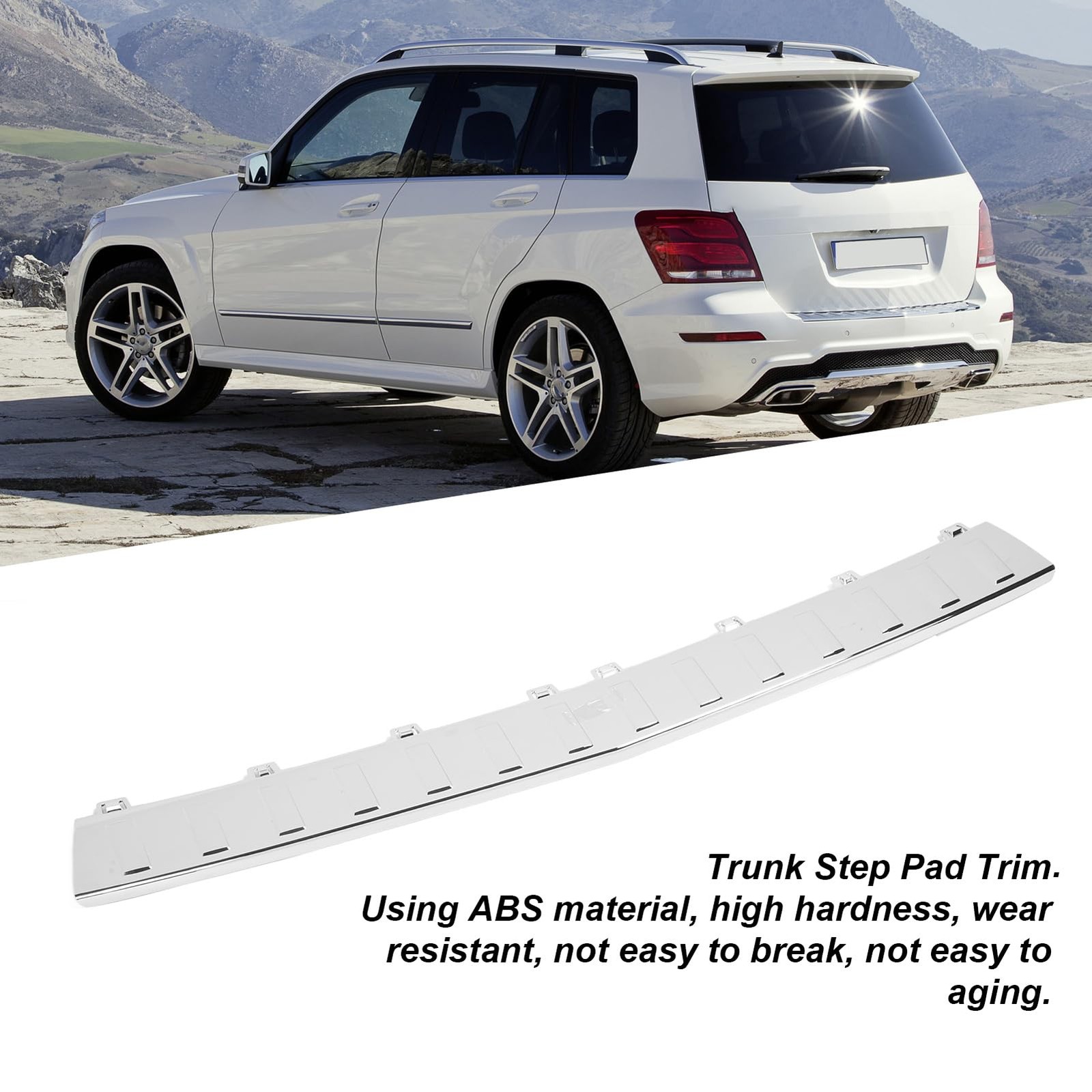 Rear Bumper Trunk Step Pad Trim, Foot Plate Sill Guard Replacement Glk Class …