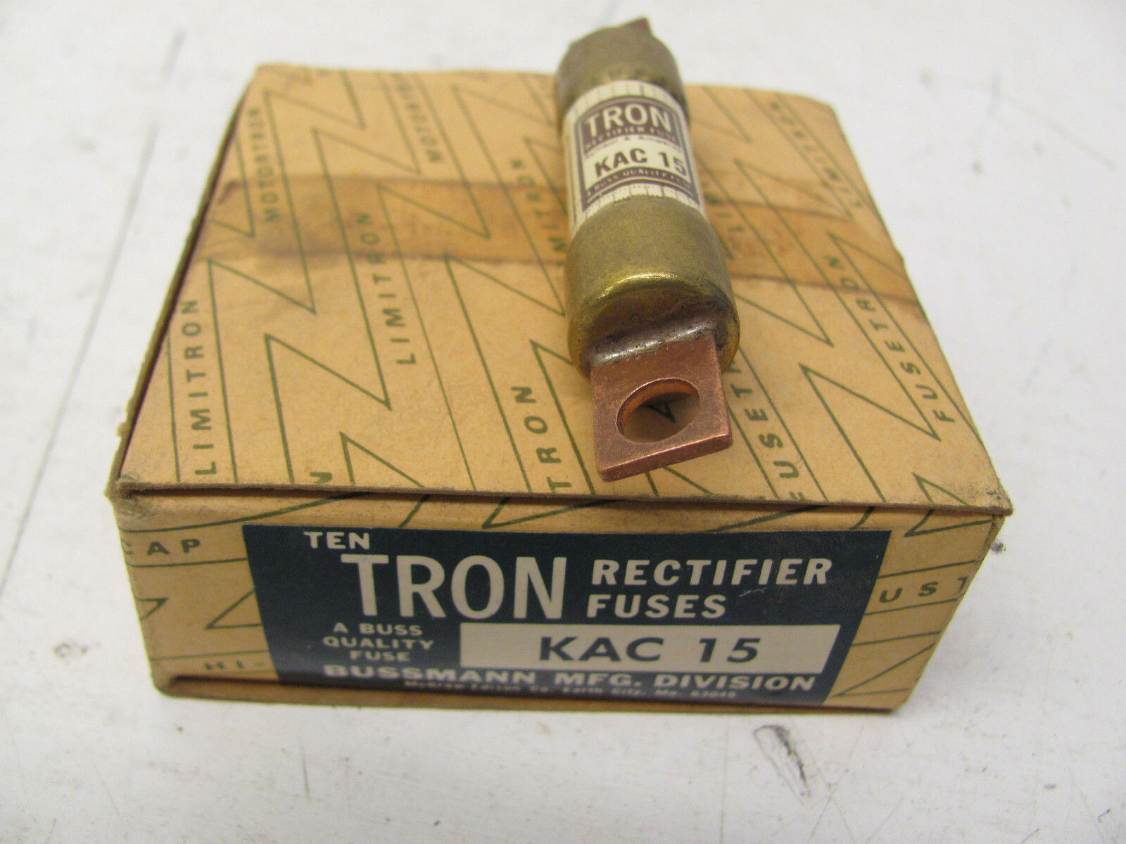 BOX OF 10 TRON BUSSMANN RECTIFIER FUSES KAC 15 600V/15A NEW(OTHER)