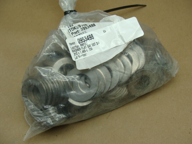 BAG OF 152 3/4″ SAE SS FLAT WASHER 1.469″ OD .812″ ID .134″ THICK BOLT SIZE 3/4″