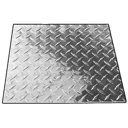 Zoro Select Hdp.25X12-24 Plate Stock, Tread, 1009Stl, 1/4 Int, 1X2 Ft,