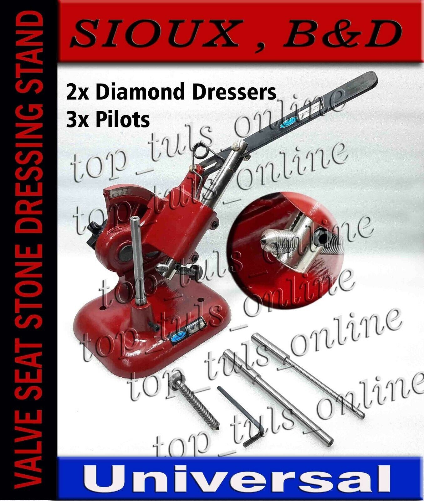 DRESSING STAND VALVE SEAT STONE HEAVY DUTY SIOUX,BLACK & DECKER,KWIK-WAY+DIAMOND