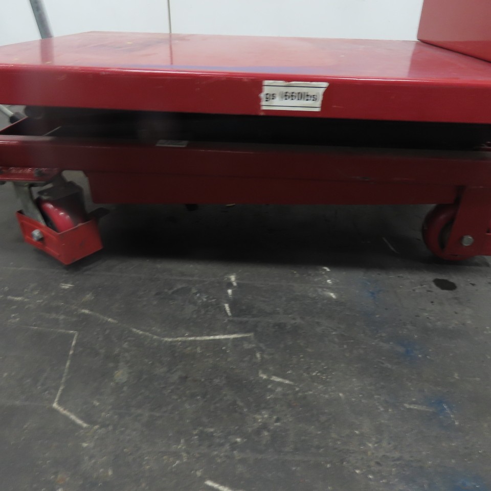 Uline 32″ x 24″ Manual Foot Pump Tilting Lift Table 660LBS Capacity