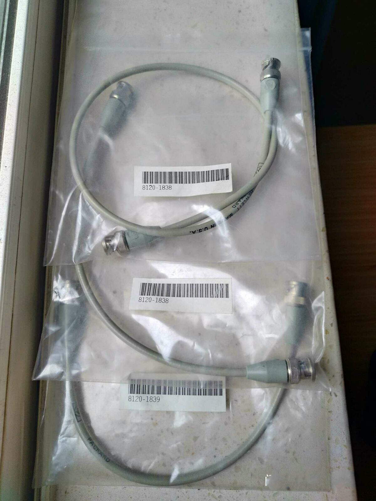 1pc Agilent Coaxial Cable 8210-1838 Dual BNC Connect One Foot Length