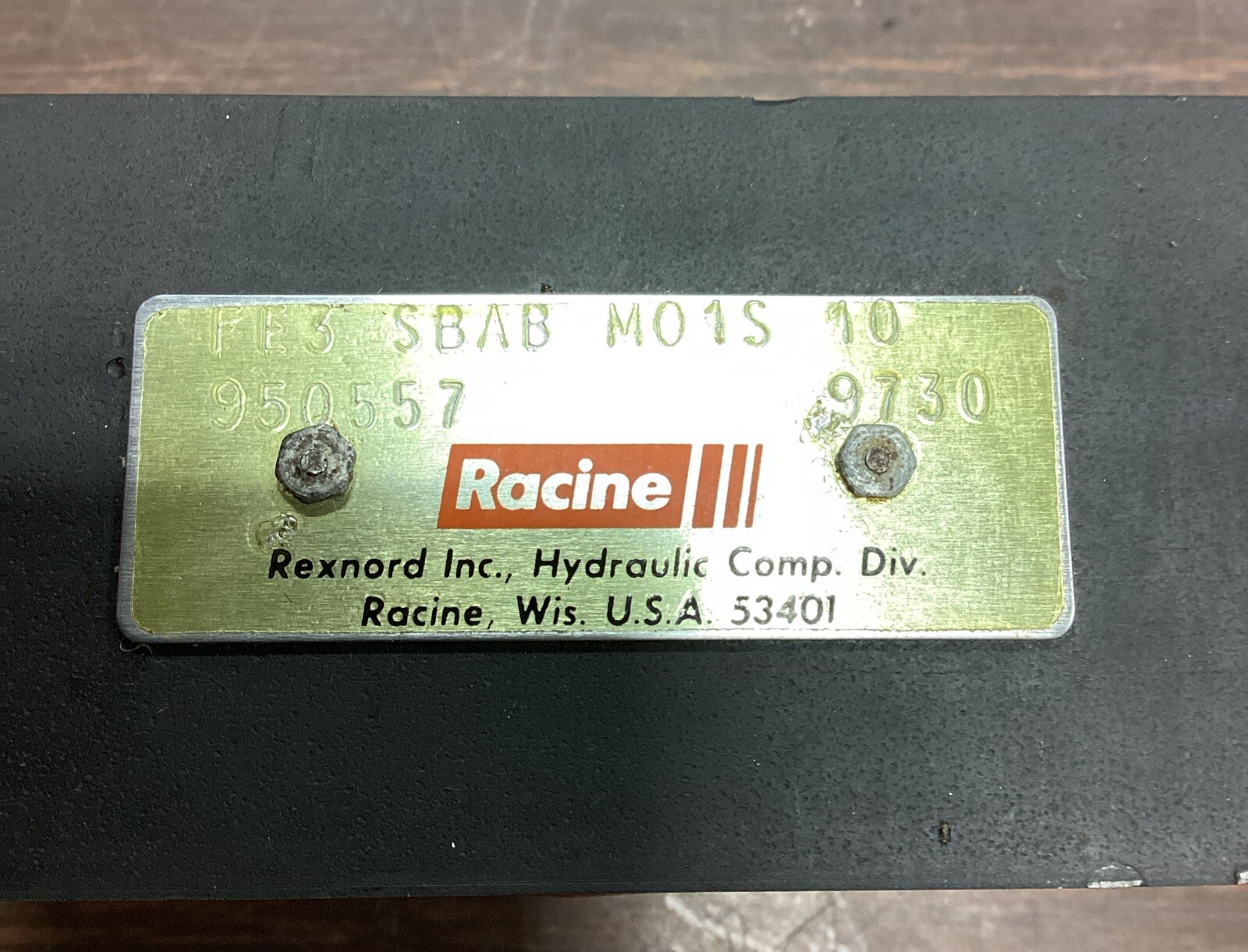 RACINE REXROTH VALVE FE3 SBAB M01S 10 950557 CNC FE3SBABM01S10 A60