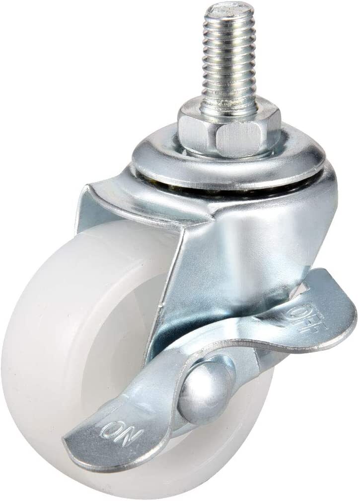 1.5 Inch Swivel Caster Wheels PP 360 Degree Threaded Stem Caster Wheel M8 x 15mm