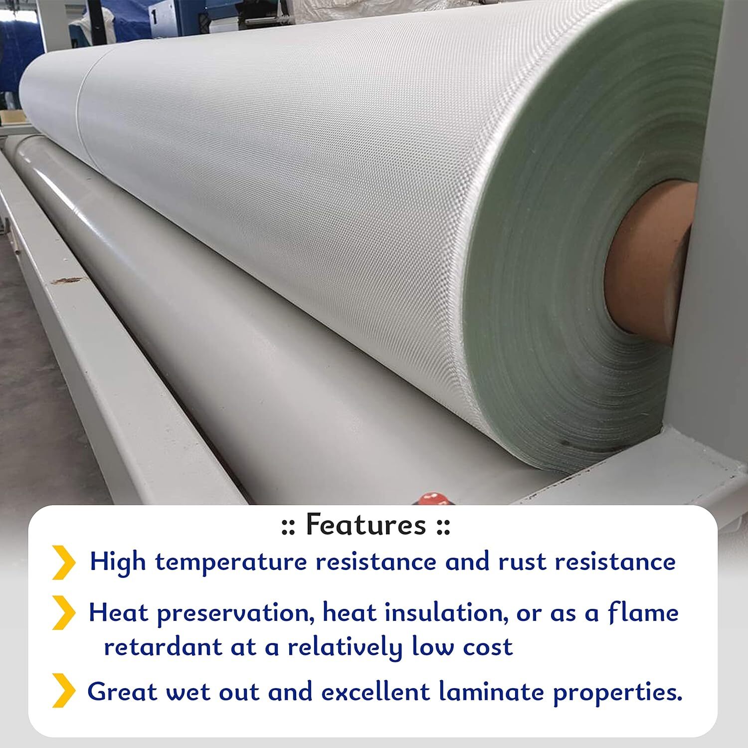 Fiberglass Cloth Woven Roving 50″ X 12 Ft. / 4 Yd Pool Repair & Long for Boat