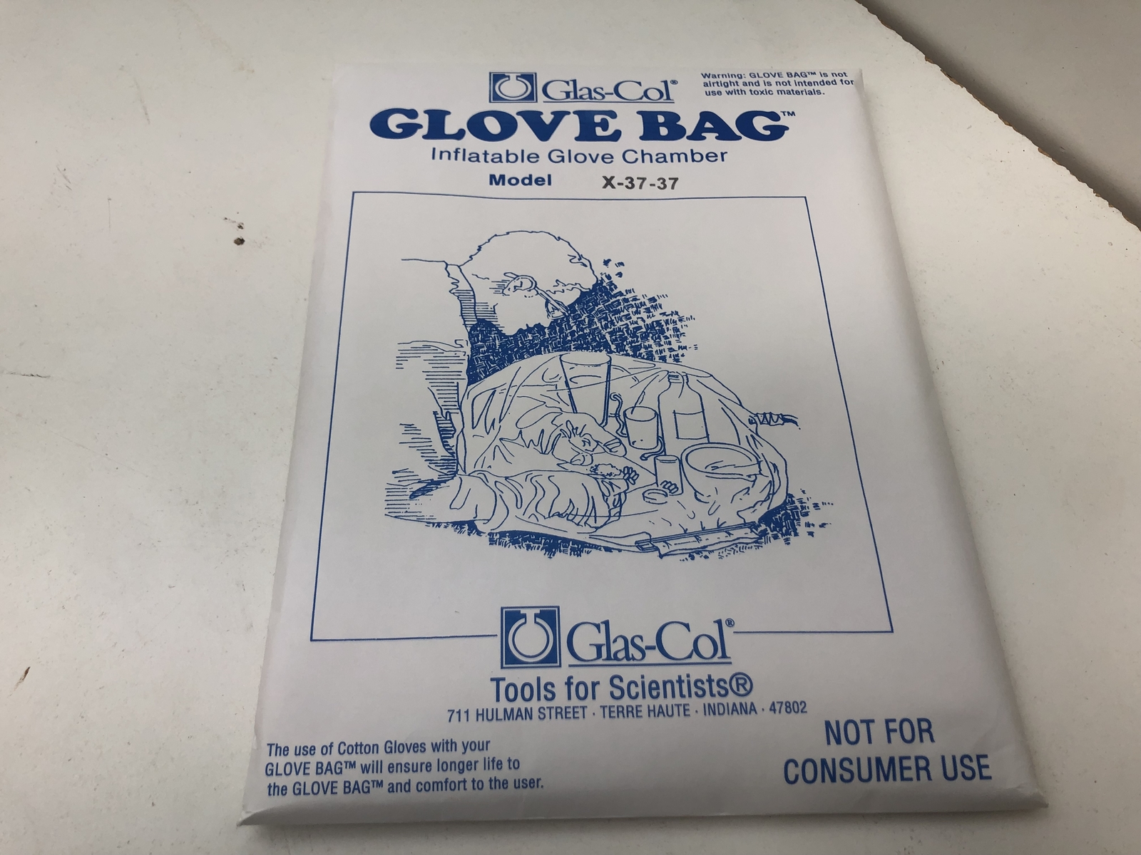 (QTY.4) GLAS-COL 108D-X37-37H INFLATABLE GLOVE CHAMBER