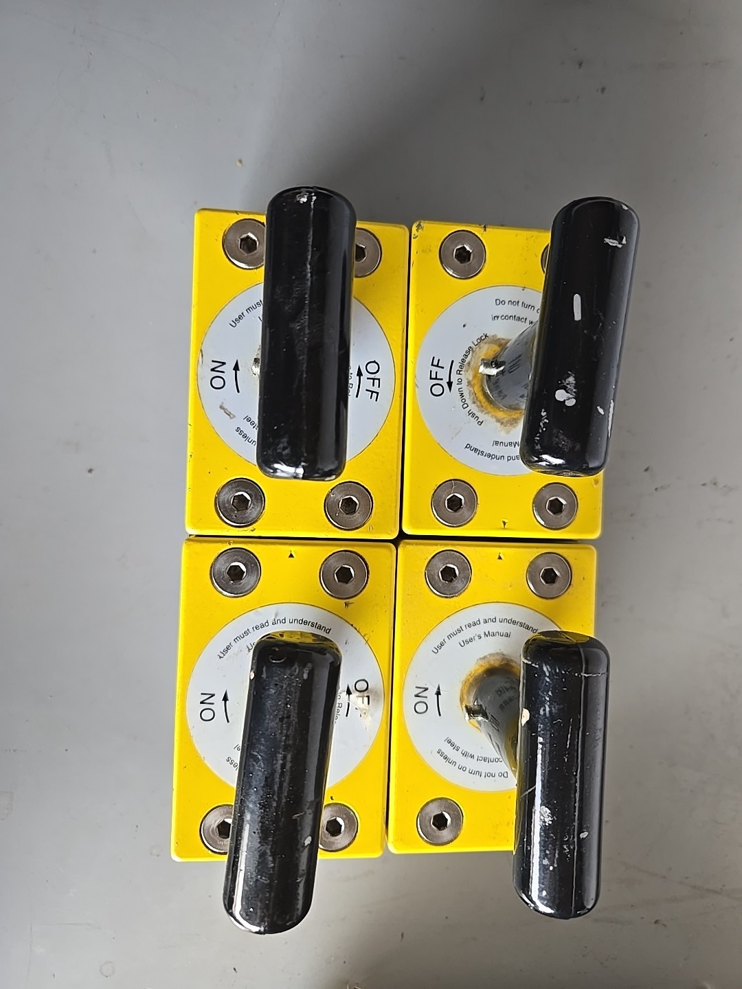 Set of 4 MAGSWITCH Magsquare 1000 – Magnetic Welding Square – 1000 lb Max Pull