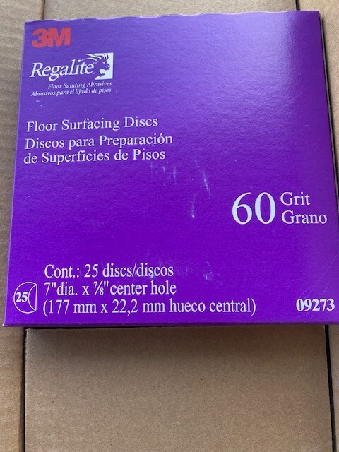 3M Regalite Floor Surfacing Discs 09273, 7 in x 7/8 in, 752I, 60 (Case of 200)