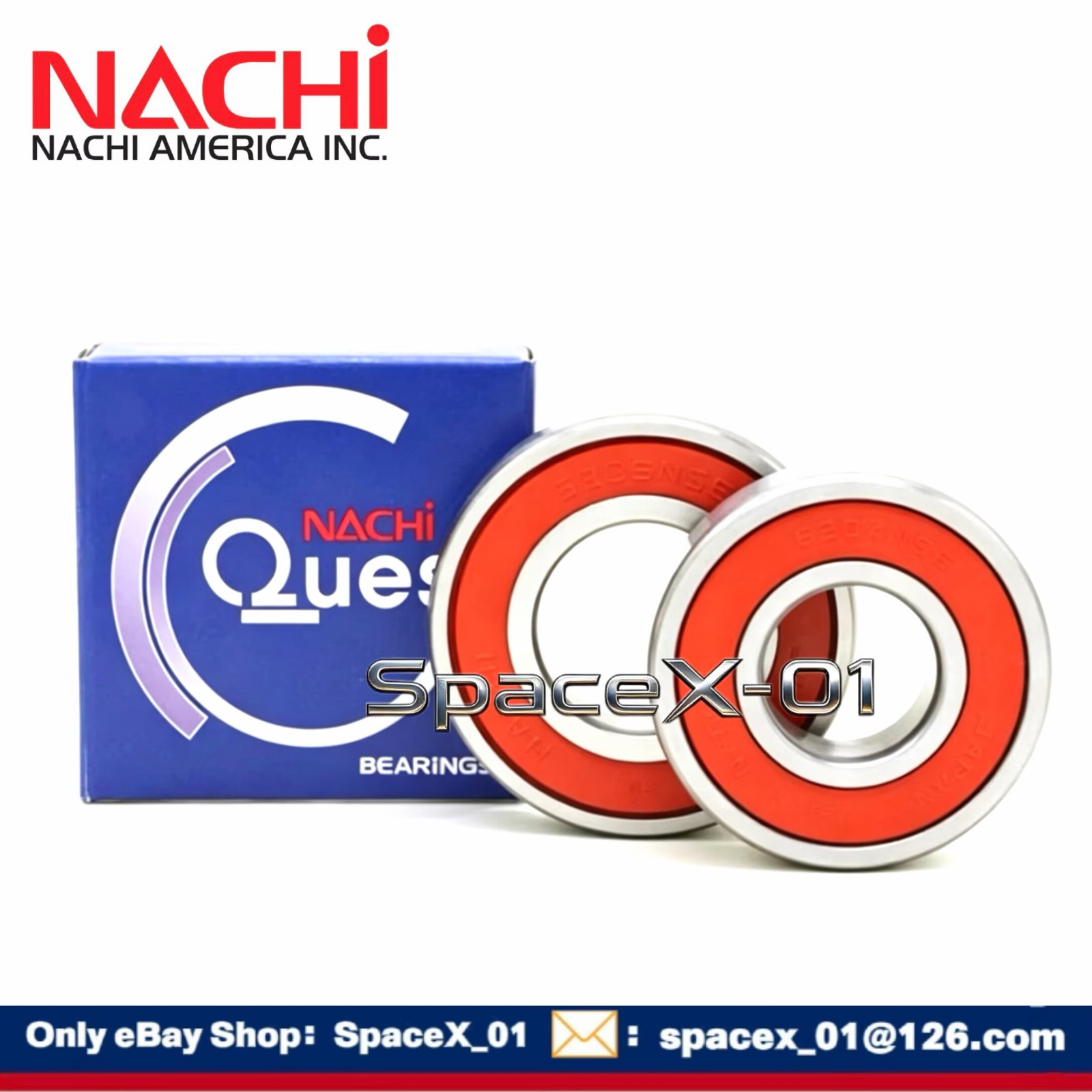 NACHI 6006ZZE Deep Groove Ball Bearings 30x55x13mm.