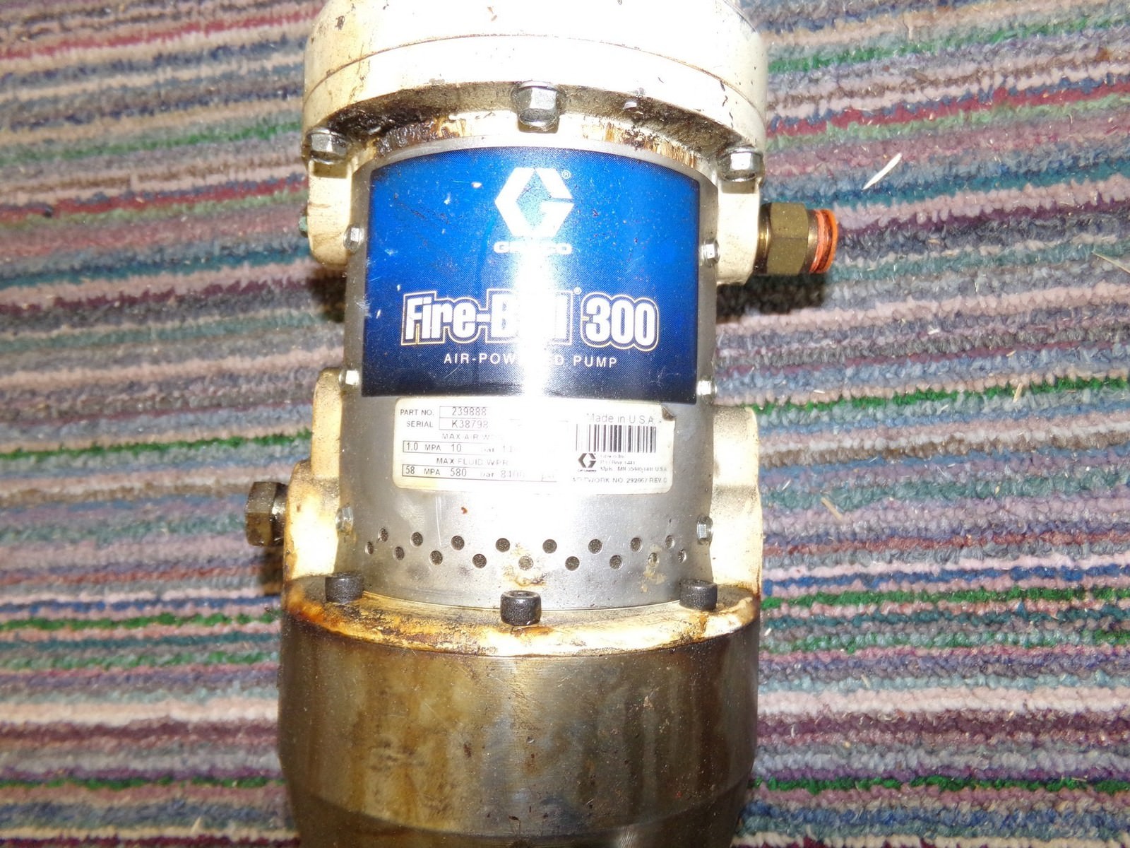 Fire Ball 300 Air Powered Pump 239888 Series K11D K38798 *FREE SHIPPING*