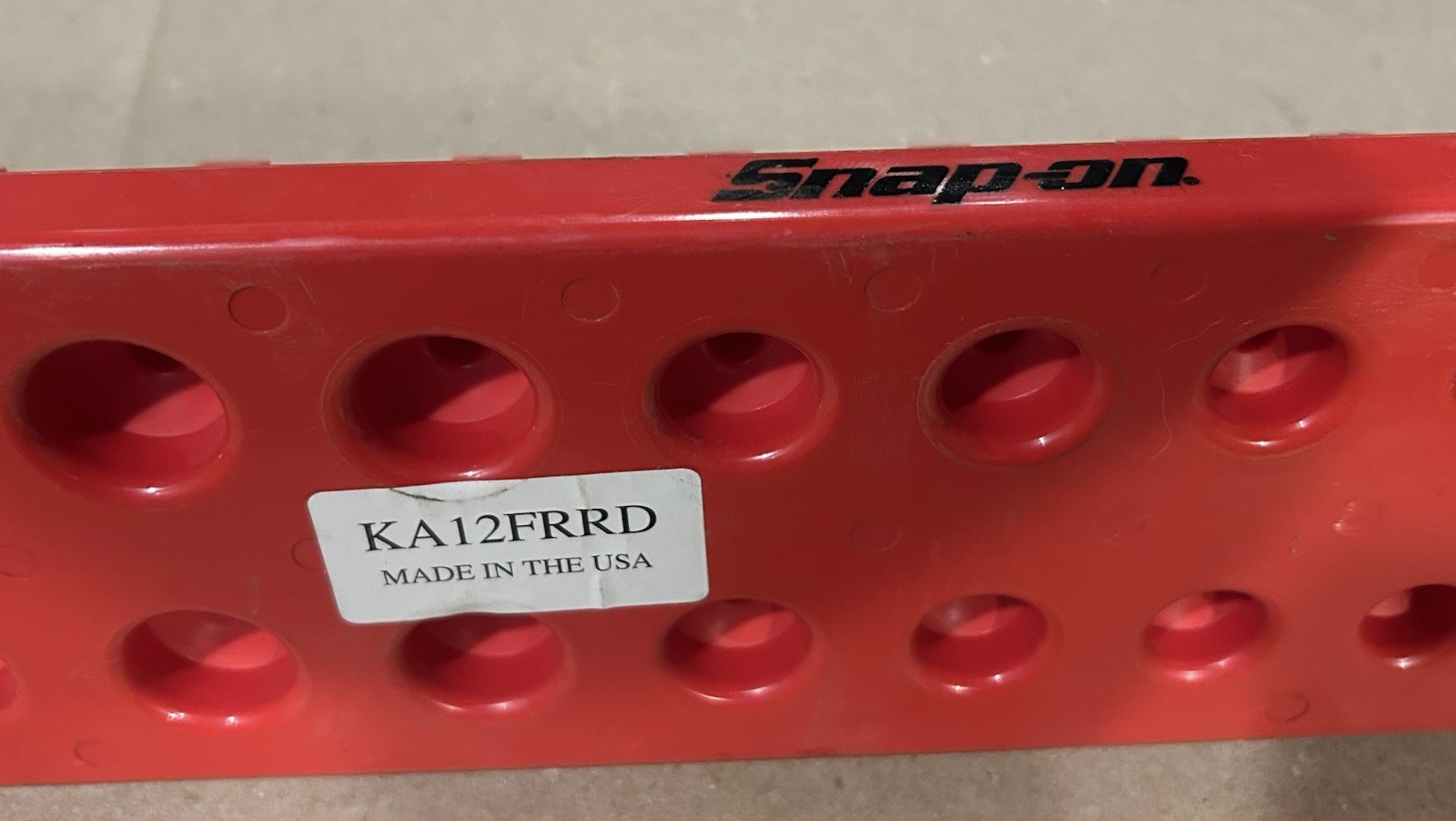 NOS Snap-On 1/2” Drive Socket (Deep & Shallow) Organizer KA12FRRD 3/8-1-1/4” Red